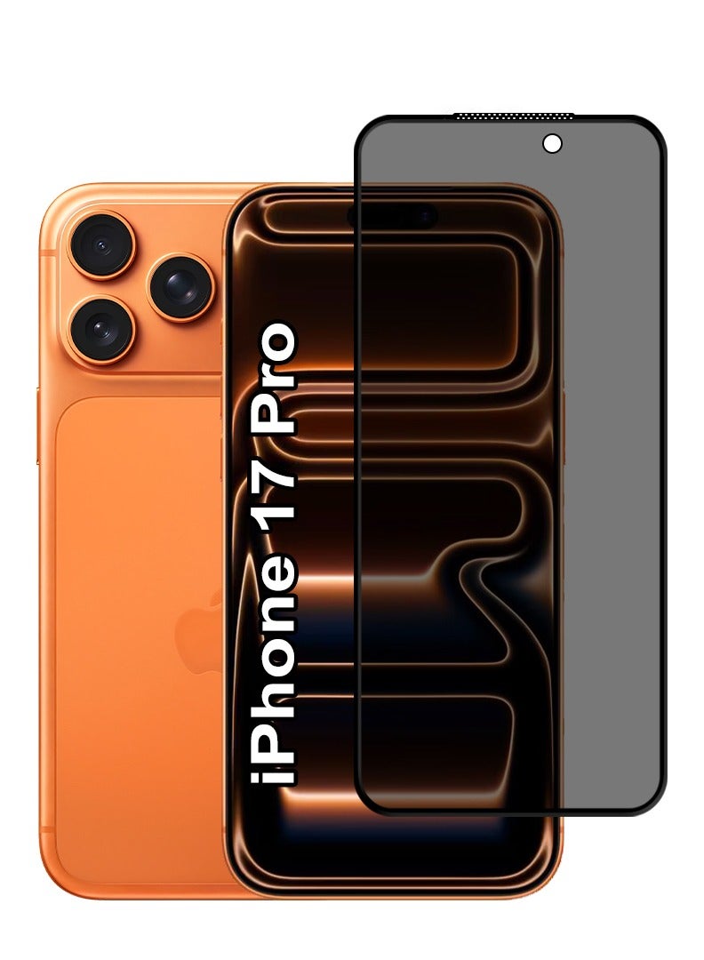 Case Up Privacy Screen Protector For Apple iPhone 17 Pro 6.3 Inch 9H Hardness Anit Spy Tempered Glass [100% Privacy Protection], Bubble Free Easy Installation, Full Coverage And Anti Scratch - Image 1